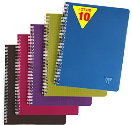 Clairefontaine 329725C 10 Hefte Linicolor 17x22cm 50 Blatt kariert sortiert