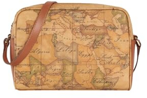 Alviero Martini Prima Classe Borsa a tracolla in stampa Geo Classic con chiusura zip. 22 x 16 x 7 Cm