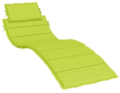 vidaXL Sonnenliege Auflage, Liegenauflage Outdoor, Polster Auflage für Gartenliege Liegestuhl, Polsterauflage, Hellgrün 186x58x4cm Oxford-Gewebe