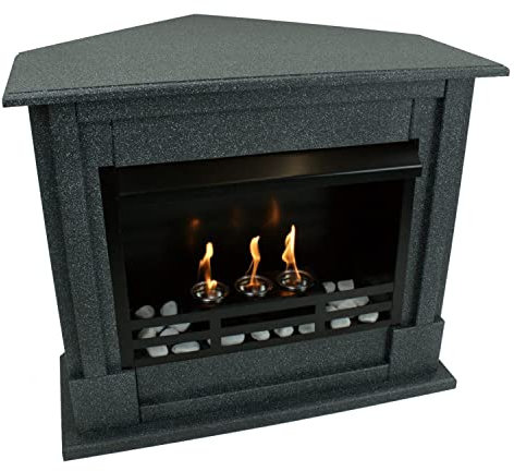 Kaminbau Mierzwa Rafael Premium - Chimenea de etanol (granito, oscuro)