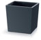Vaso da fiori 2 in 1 con vaso interno, vaso per piante e erbe, in plastica, quadrato, 29,5 cm x 29,5 cm x 29 cm (antracite)