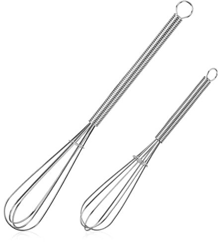NileHome Mini Whisks Stainless Steel Whisk Set 5 7 Kitchen Small Wisk Balloon Wire Tiny Whisks for Cooking, Whisking, Blending, Beating, Stirring 2Pack