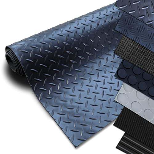 Gummimatten Meterware - Antirutschmatte Bodenmatte - Rutschhemmende Oberflächenstruktur - Gummiläufer in verschiedenen Strukturen - Riffelmatte Dash - 3 mm Stärke - 150x400 cm - Schwarz