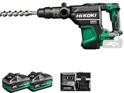 HIKOKI Akku Bohr- und Meißelhammer DH3640DA, Aufnahme: SDS-max (36V, 4,0Ah, Leerlaufdrehzahl 2800 min-1, Schlagenergie: 9,0 J, Brushless Motor, im Transportkoffer, OHNE Akku und Ladegerät.