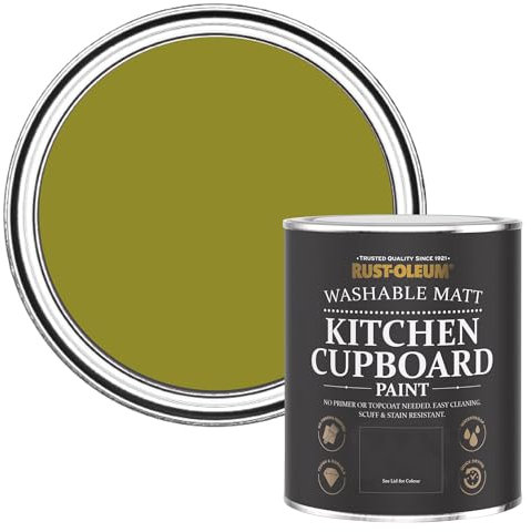 Rust-Oleum abwaschbare Küchenschrankfarbe in grün mit Matt Finish - Olive 750ML