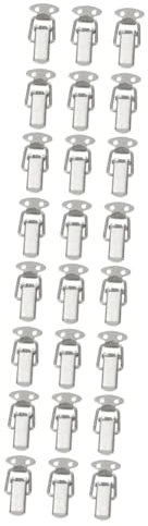 Housoutil 24sets Small Stainless Steel Toggle Latches Spring Loaded Toolbox Latch for Boxes Bins and Cabinets Easy Installation and Design