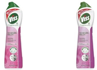 Viss Scheuermilch Frühlingsblüten effektives Reinigungsmittel mit 100% natürlichen Reinigungspartikeln 500 ml 1 Stück (Packung mit 2)