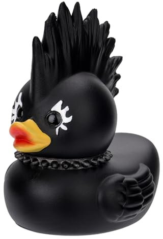 Pato de Resina Negro, 9 cm de Altura Pato de Roca Pato de Juguete Pato de Resina Oscuro Divertido Regalo de Pato Coleccionable para Niños Adultos Decoración