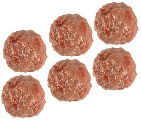 Alasum 6stücke Künstliche Lebensnahe Fleischbällchen Dekoration Realistische Simulation Von Rindfleischbällchen Für Fotografie Und Heimdekoration
