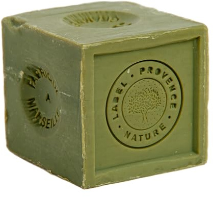 Label Provence Nature Savon De Marseille – Französischer Seifenwürfel aus 72% reinem Bio-Olivenöl – für alle Hauttypen geeignet – Körper- und Handwäsche – feuchtigkeitsspendend und pflegend – 300 g