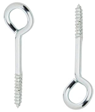 Vine Eye Screw in 100mm Heavy Duty Zinc Plated Steel Screw in Vine Eye Self Tapping Eyelet Screws for Indoor & Outdoor Use Pack of 50
