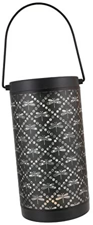 Lurrose Solar Garden Light Dragonfly Outdoor Lantern Metal Decorative Garden Accessory for Patio Hanging Use Led Lighting