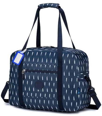 SPAHER Sac Voyage Cabine Avion 40x30x15 Air France Bagage Cabine Plume Bleu