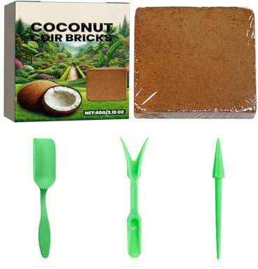 Coco Cirit Brick - Coco Fiber Bricks Para Plantas | Sustrato De Plantación Orgánica, Suministros De Jardinería De Ladrillos Naturales Reutilizables, Accesorios De Jardinería Para Hidroponicia Trasplan