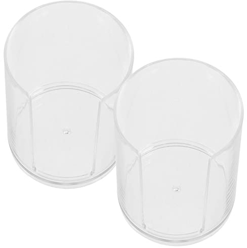 STOBAZA Dispenser Bicchieri di Plastica Acrilico 2 Pezzi, Porta Bicchieri di Carta Tondo Raffinato per Lounge e Negozi, Organizer Multifunzionale Senza Sbavature