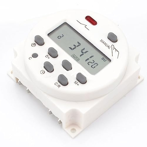 Hyuduo Commutateur de Minuterie Numérique 17 Groupes Relais de Temps Programmable avec Mémoire de Panne de Courant pour le Contrôle de L'équipement électrique (12V)