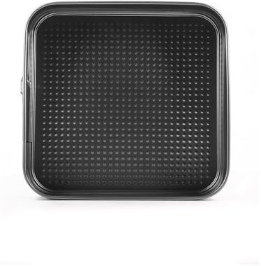 YZWHKJ Tortiera Cerniera,Tortiera Apribile Stampi for Dolci Quadrati da 20 cm, teglie antiaderenti con Fondo Rimovibile, stampi for Dolci a Tenuta stagna, Accessori for Utensili da Forno