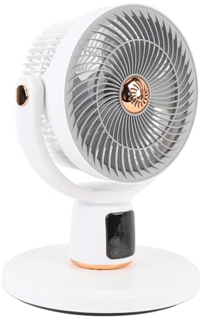 Oscillating Standing Fan, Fast Air Circulation USB Rechargeable Floor Fan, 12 Speeds Adjustable Height with Remote Control for Bedroom, Dorm, Living Room, Office, Camping