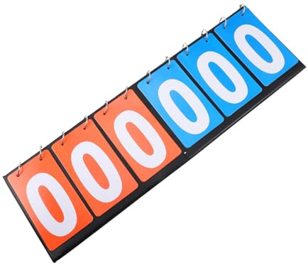 Gatuida Tableau De Score Multifonction 6 Chiffres Pliable en Plastique Solide Rouge Et Bleu pour Compétitions Sportives Basket-Ball Tennis Badminton