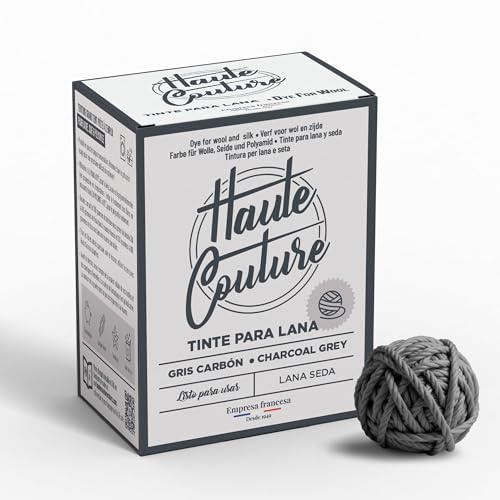 Colorante per Tessuti Speciale Lana Grigio – Haute Couture – 300 g Tutto-in-Uno – Tintura per Tessuti a Mano – Lana & Seta – Tinta per Vestiti - Certificato Oeko-TEX