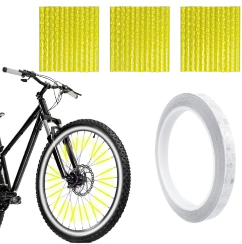 36 catadioptres pour rayons + 8m bande réfléchissante blanche, pour sécurité nocturne à vélo, catadioptre velo, reflecteur