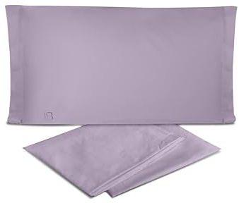 hermet Laura Biagiotti, Set Lenzuola Letto Matrimoniale In Tinta Unita In Percalle 100% Cotone, Completo Letto 4 Pezzi, Lenzuolo da Sopra + Lenzuolo Con Angoli + 2 Federe