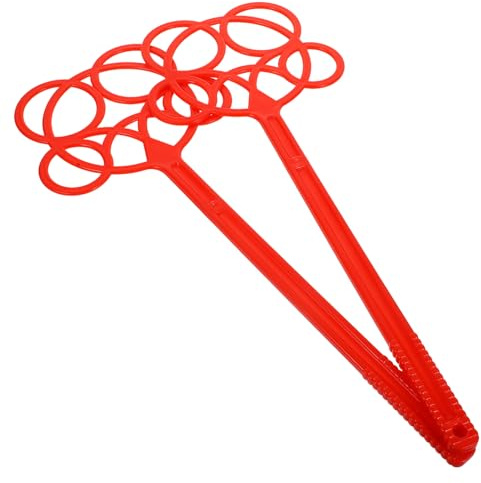 TOYANDONA 2 Cepillos Pequeños para Quitar Polvo de Edredones y Ropa Plumero Electrostático Rojo de 55 CM Herramienta Ligera para Limpieza Doméstica de Colchones y Textiles