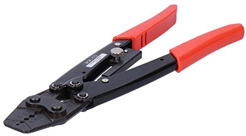 HX - 10 Crimpatrice per terminali a cricchetto, Pinza per crimpare cavi Utensili manuali, Materiale PVC in acciaio ad alto tenore di carbonio con, per 1,25-10 mm² AWG10-6