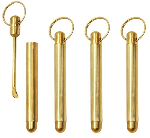 4Pcs Retractable Mini Gold Spoons Metal Tiny Scoops for DIY Crafts Powder | Retro polished finish, ideal for jewellery pendant making, lightweight portable, rust-resistant with smooth precise edges