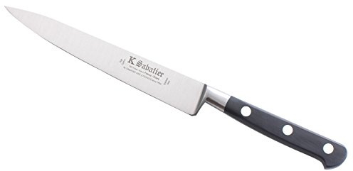 K SABATIER - Filet De Sole 15 Cm Gamme Authentique - Acier Inoxydable - Manche Noir - 100% Forge - Entièrement Fabrique en France