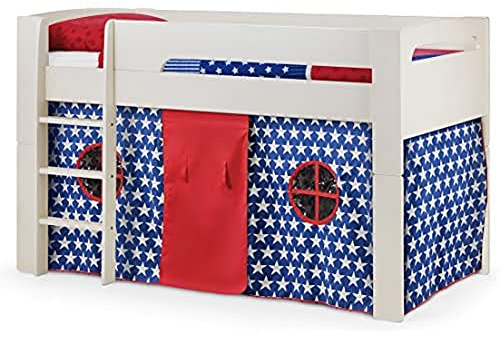 Julian Bowen Blue Star Tent for Pluto Bunk Bed - H81 x W180 x D1.5cm | Minimalist Children's Play Tent for Pluto Bunk Bed, Children's Bedroom, Linen-Style Upholstery, No Assembly Needed