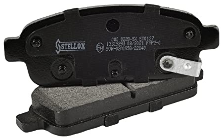 STELLOX 000 022B-SX Bremsbelagsatz, Scheibenbremse (4 Stücke) – ECE-R90 Zertifizierung – mit Akustischer Verschleißwarnung – mit Anti-Quietsch-Platte – Für PKW und Nutzfahrzeuge