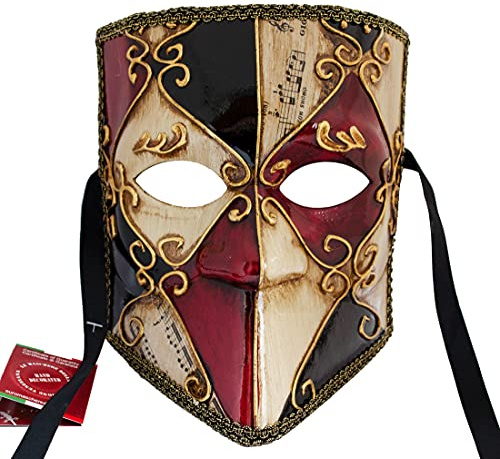 LannaKind Venezianische Maske Casanova Bauta Ballmaske Karneval Fasching Herren (Bauta11)