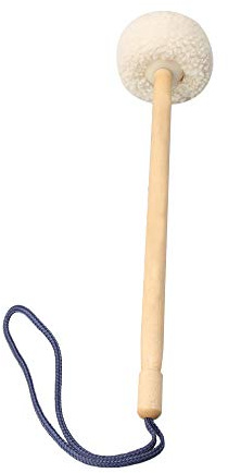 BQLZR 1.6x36cm Beige Gong Mallet Wooden Core with Velvet Head Mallet Gong Accessories for Gong