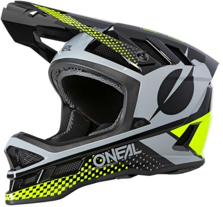 O'NEAL | Mountainbike hjälm | MTB nedförsbacke | Dri-Lex® innerfoder, ventilationsöppningar för kylning, ABS yttre skal | Blade POLYACRYLITE Hjälm ACE | Vuxna | Svartgrå neongul | Storlek XS
