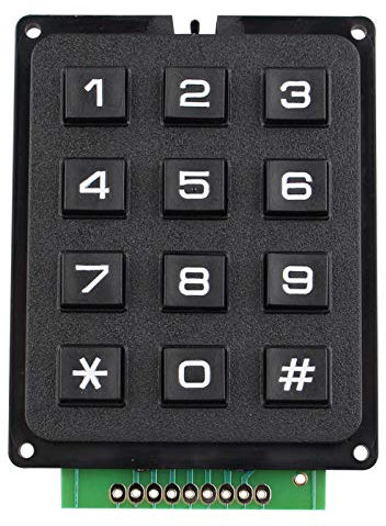 HALJIA 4 x 3 Matrix Array 12 Switch Keypad Keyboard Module 12 Key MCU Membrane Switch Keypad Compatible with Arduino