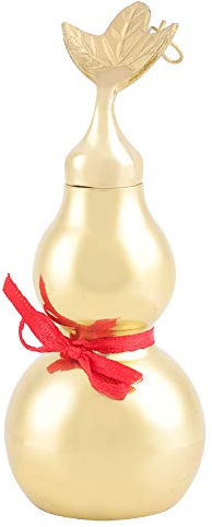 Pssopp Traditional Chinese Gourd Brass Feng Shui Calabash Decorations Good Lock Wu Lou Hu Lu Gourd Fengshui Natural Wu Lou