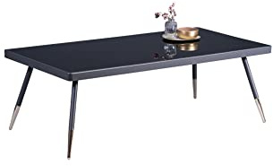 M2 Kollektion Rom 2 Couchtisch, Metall, Anthrazit, Gold, schwarz, 120x41x60cm