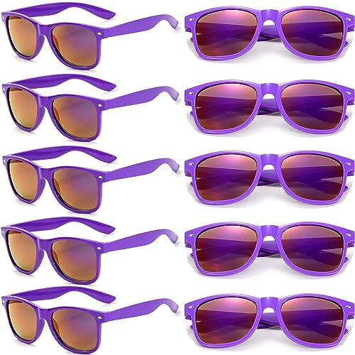 FSMILING Nerd Bunt Party Sonnenbrille Set Für Damen Herren Lustige Retro Neon Sonnenbrille Party Brille Set Für Karneval/fasching