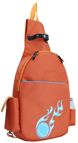 KENANLAN Bolsa para Raquetas de Tenis Mochila para Raquetas de Tenis Mochila de Tenis para Mujeres, Bolsa de Tenis Mochila de Tenis para Mujeres y Hombres para 2 Raquetas de Tenis Portátil (Naranja)