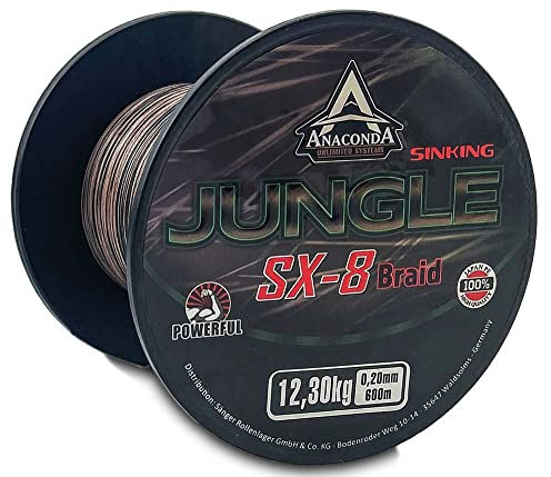 Saenger Unisex – Erwachsene Anaconda AC Jungle SX-8 Braid Sinking 600m 0,20mm/12,30kg