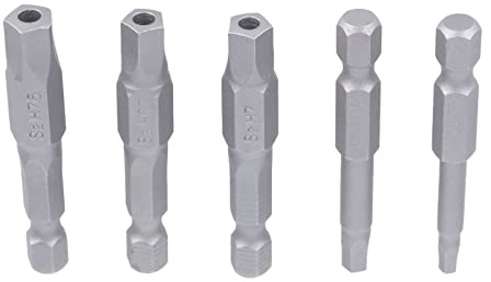 Set 5 Punte Magnetiche Pentagonali 1/4 Pollice, Materiale S2, Manico Esagonale, Compatibile con Avvitatore Elettrico e Manuale | Punte Magnetiche Pentagonali per Avvitatore. Set da 5 In Acciaio S2. Trattengono Saldamente Le Viti