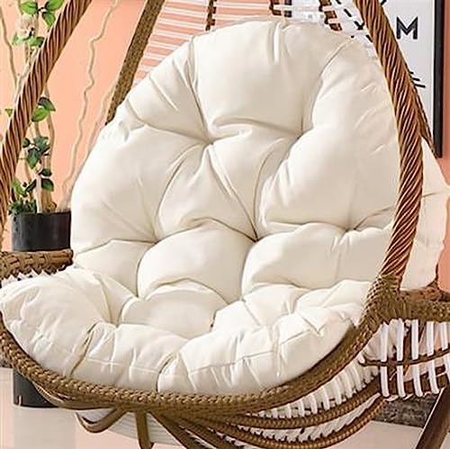 Earnmore Thick Hanging Basket Chair Bench Cushion Pad,Garden Egg Hammock Chair Swing Seat Pad,Soft Indoor Outdoor Furniture Recliner Mat with Backrest
