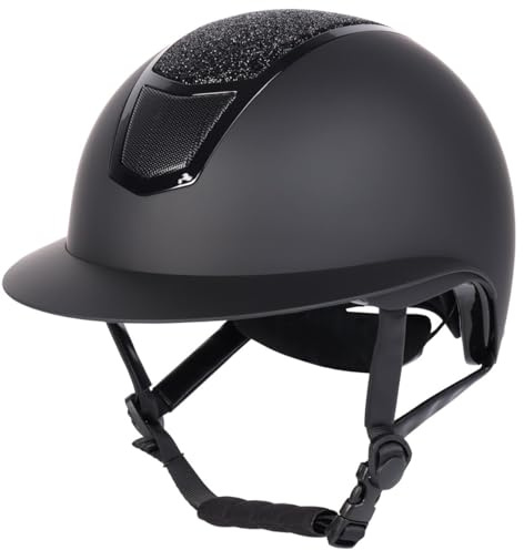 Harrys Horse Reithelm Mont Blanc Sparkle schwarz-schwarz mit Glitzer
