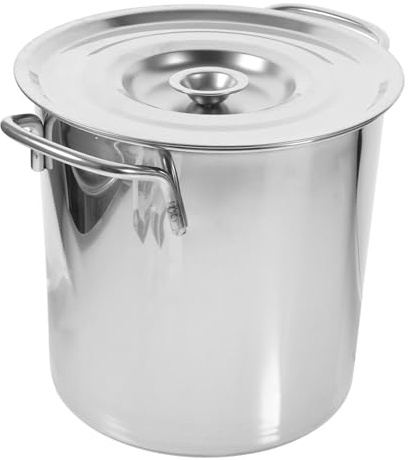LIFKOME Stainless Steel Soup Pot Stockpot Lid Extra Large Capacity Induction Stew Pot Lid Heat Retaining for Large Group Feeding