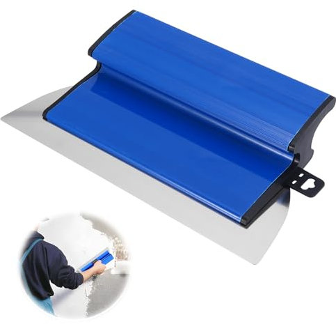 COZHYESS Kelle, Spachtel, Kelle, Edelstahl-Flexspachtelmesser, Tapetenschaber, Wandschaber, Kelle zum Entfernen überschüssiger Farbe und Glätten von Wänden, Wandreinigungswerkzeug(400mm, Blau)