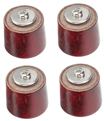 Alipis Replaceable Wooden Pot Lid Knobs 4pcs Small Pan Lid Handles Sturdy Wear-Resistant Heat-Resistant Cookware Accessories for Outdoor and Kitchen Use