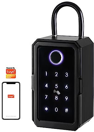 Schlüsselkasten, Smart-Key-Schließfach Mit Fernzugriff, Wasserdichtes Metall-Schließfach For Schlüssel, Hider, Finrabdruck, Digitaler Code, App-sichere Sicherheitsboxen für Parkservice, Hotel-, Auto-