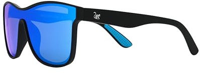 Surf Monkey Polariserade solglasögon för män och kvinnor | UV400 | BPA-fria, Svart/blå, 14cm x 5cm x 14cm