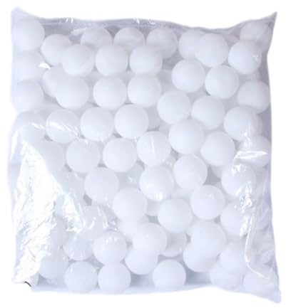 Ronyme Pong-Bälle, Tombola-Bälle, nahtlos, Mehrzweck-Unterhaltungs-Tischtennisbälle, Bingo-Bälle für DIY-Spiele, Party-Dekor, 100 Stück Weiß